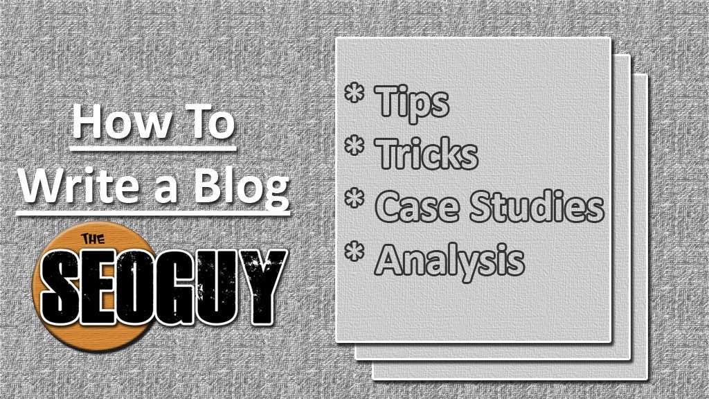 How to write a blog