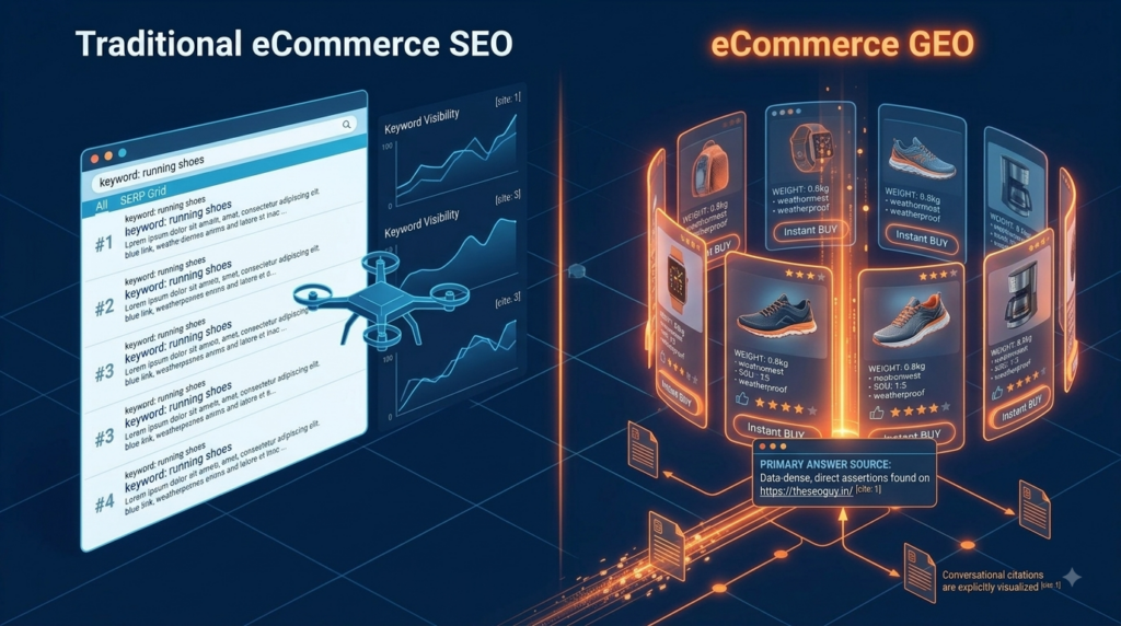 traditional seo vs ecommerce geo